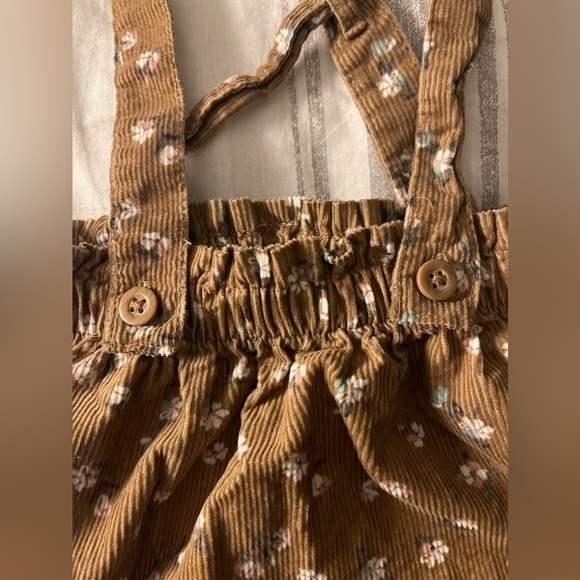 Carter’s | brown floral corduroy 3-piece dress outfit set | 6 mo - Picture 4 of 8